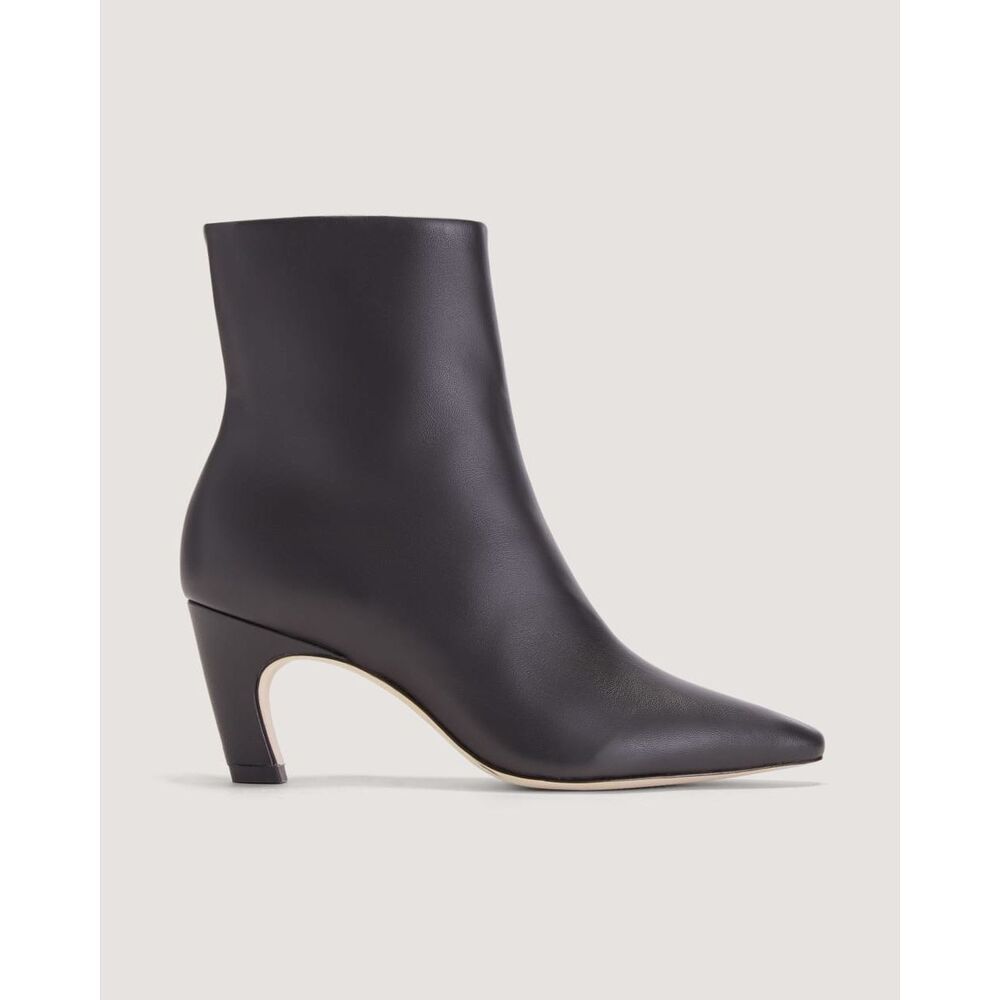 Everlane Black Banana Heel Boot Leather Pointed Toe Ankle Size 8 NWB
